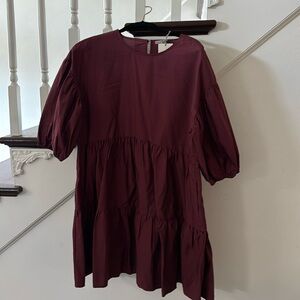 Brand new with tags. A new day mini ruffle dress with pockets.